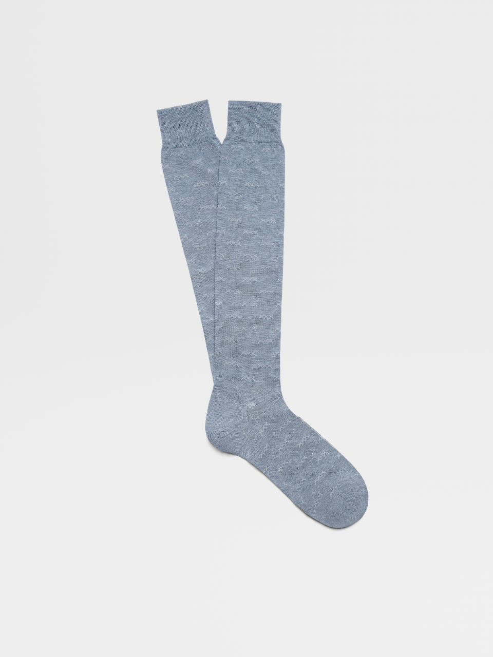 Light Blue Iconic Triple X Cotton Blend Mid Calf Socks